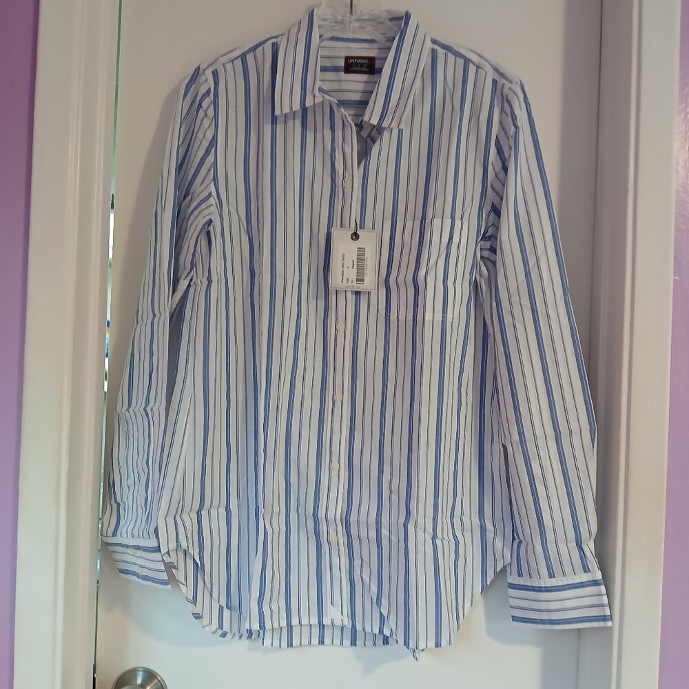 Untuckit Pinot Perse Women's Long Sleeve Button Down Shirt  NWT SZ 18